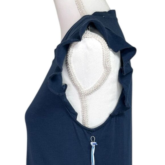 Southern Tide Mikala Sun Farer In Navy Ruffle Sleeve Dress Size S - Picture 5 of 13